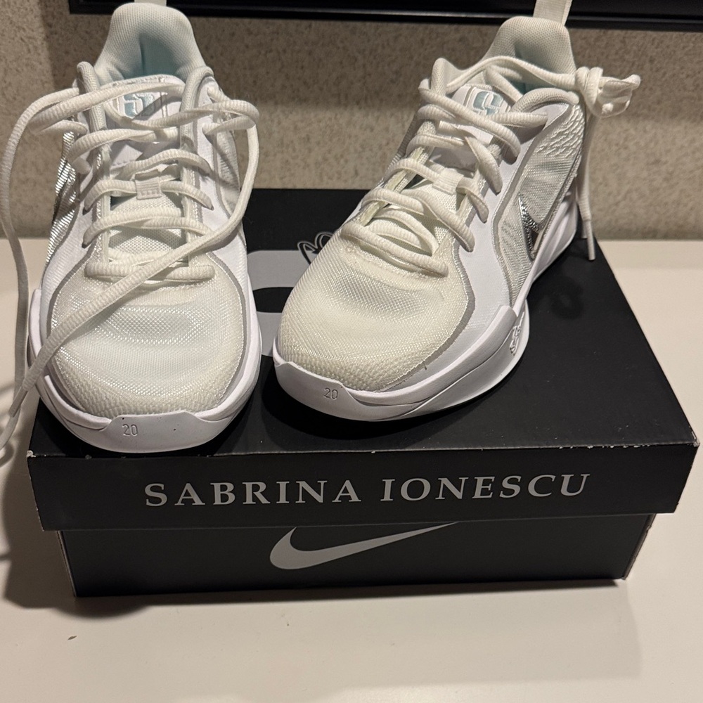 Nike Kids White and Gray Sneakers